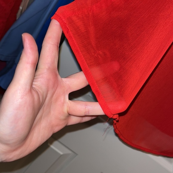 Red AVA & VIV long sleeved blouse - Picture 7 of 7